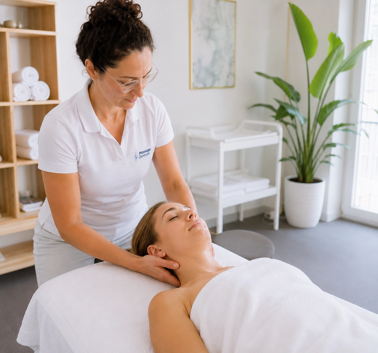 Behandlung von Nacken und Schultern im Massage Zentrum Buchs SG